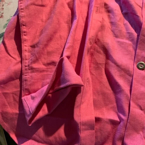 White Stag Vibrant Pink Button-Up Shirt Size Small (4/6) - Picture 2 of 9